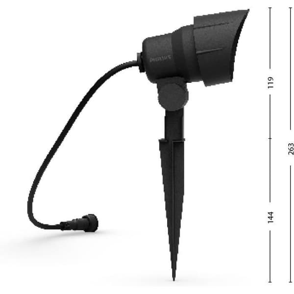 3-pack PHILIPS GardenLink utomhusspotlights, 24W, 2700K, IP44