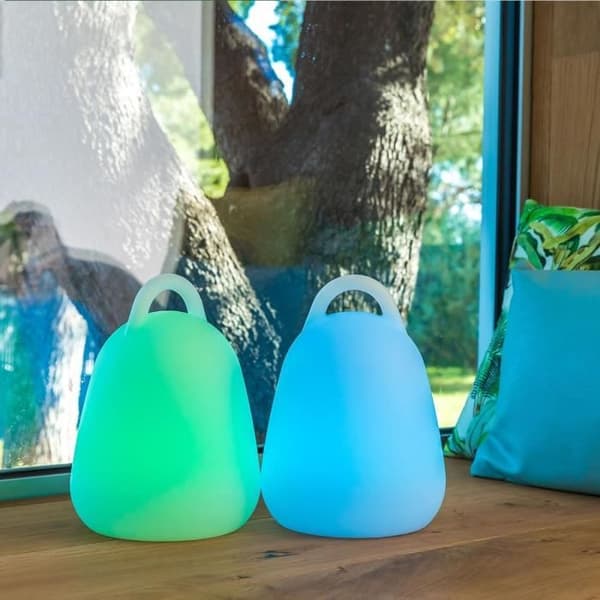 LUMISKY LIBERTY C25 Trådløs LED Bærbar Lys - Vandtæt og Flydende - H 24 cm - Hvid og Flerfarvet