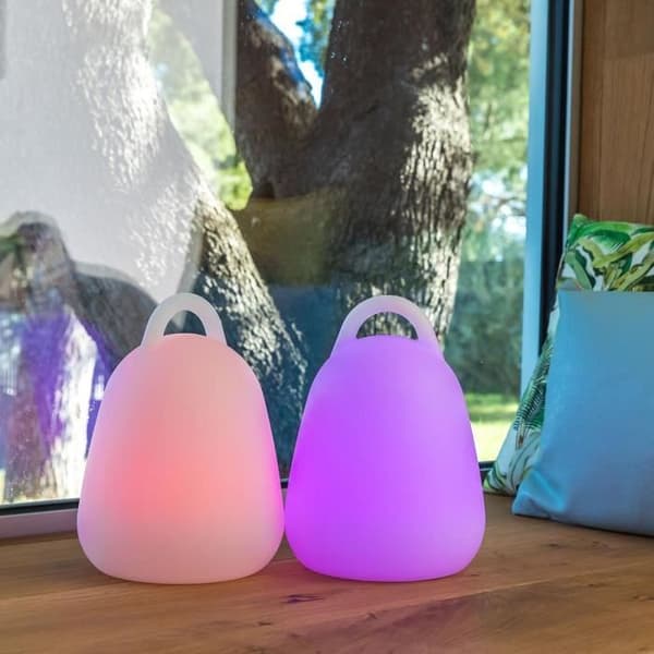 LUMISKY LIBERTY C25 Trådløs LED Bærbar Lys - Vandtæt og Flydende - H 24 cm - Hvid og Flerfarvet
