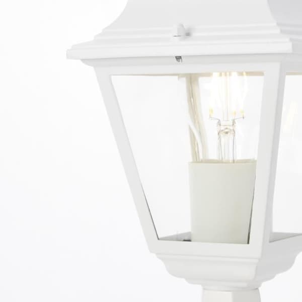 NISSIE utomhuspollare vit - Brilliant - Metall/glas - IP44 - 1xE27 60W