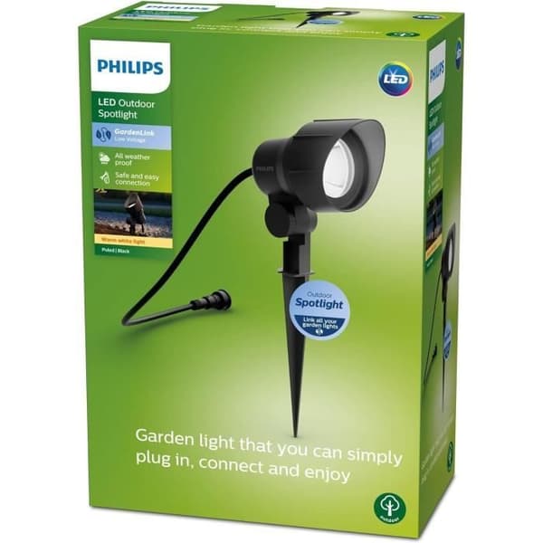 PHILIPS GardenLink -matalajännitteinen ulkokohdevalaisin 1x6W, 2700K, IP44 - Virtalähde ei sisälly toimitukseen