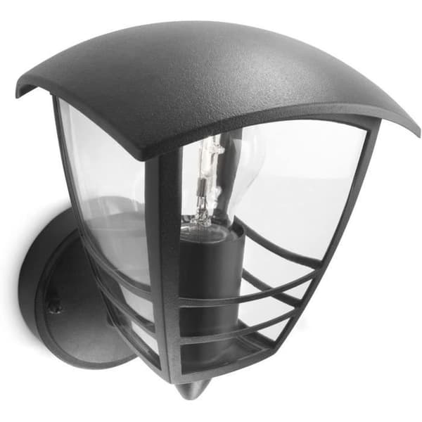 CREEK Vægmonteret udendørs væglampe H20cm Sort Philips