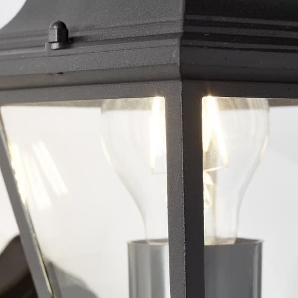 Briljant stigande utomhusvägglampa Nissie Svart E27 1x60W