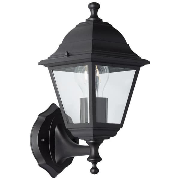 Briljant stigande utomhusvägglampa Nissie Svart E27 1x60W