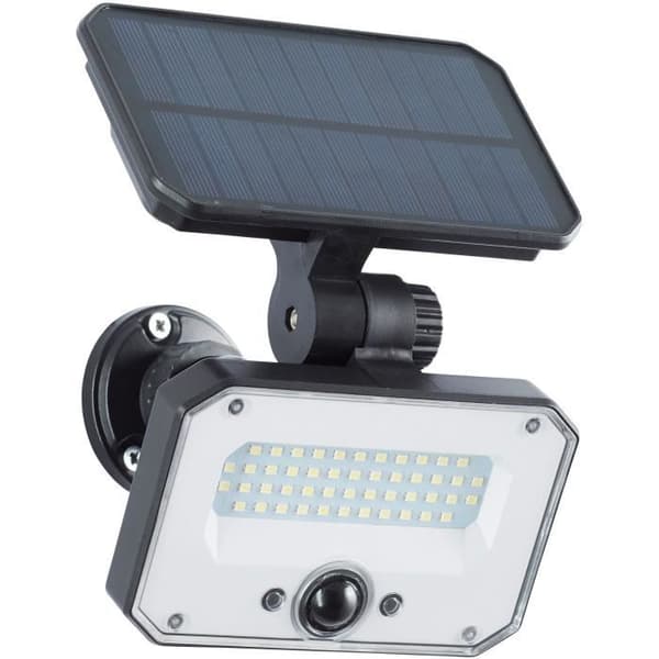 Udendørs spotlight med spyd - BRILLIANT - JOPLIN - LED og solcelle - Detektor - Plastik og glas - 4 W - Sort