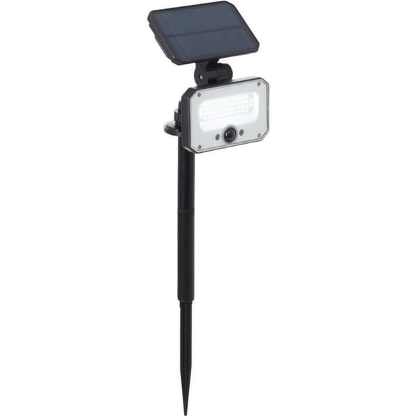 Udendørs spotlight med spyd - BRILLIANT - JOPLIN - LED og solcelle - Detektor - Plastik og glas - 4 W - Sort