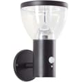 Miniatyrbild 4 av 4: Utomhusvägglampa - BRILLIANT - TULIP - LED och solcell - Rörelsedetektor - Rostfritt stål och plast - 4 W - Svart