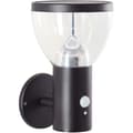 Miniatyrbild 1 av 4: Utomhusvägglampa - BRILLIANT - TULIP - LED och solcell - Rörelsedetektor - Rostfritt stål och plast - 4 W - Svart