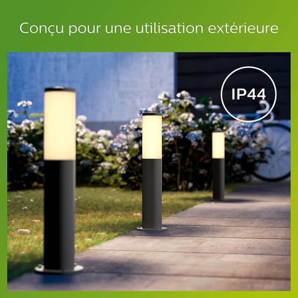 PHILIPS Utrecht ulkopollari - Metalli - LED - 1x20W - Harmaa - Nykyaikainen - Design