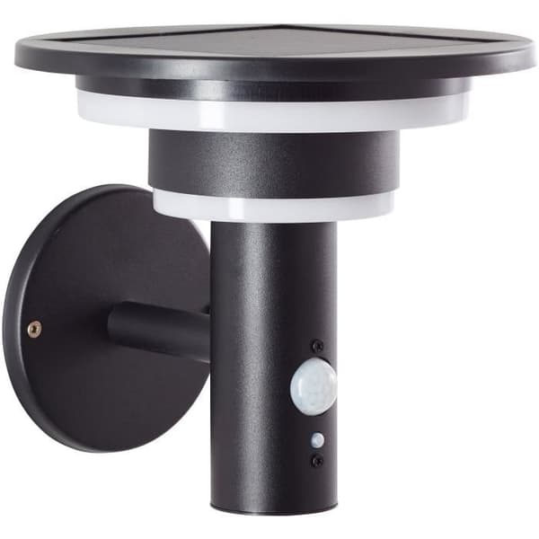 Utomhusvägglampa - BRILLIANT - GARVINA - LED och solcell - Rörelsedetektor - Rostfritt stål och plast - 4 W - Svart