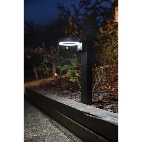 Aurinkokennopollari - GALIX - G4590B - Erittäin kirkas - Ruostumaton teräs (seinävalaisinvaihtoehto) ilmaisimella - K 50 cm - 1000 lumenia