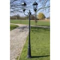 Miniatyrbild 1 av 2: Trädgårdslampa 2 armar 230 cm mörkgrön/svart aluminium