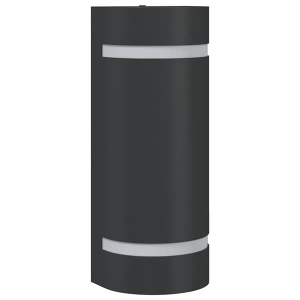 Utomhusvägglampor 2 st svart gjuten aluminium