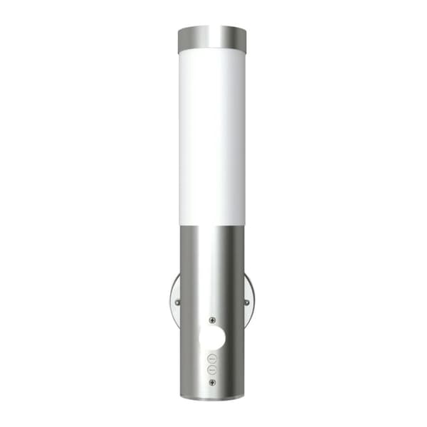 Utomhusvägglampa med sensor rostfritt stål