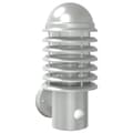 Miniatyrbild 2 av 2: Utomhusvägglampa med sensor silver rostfritt stål
