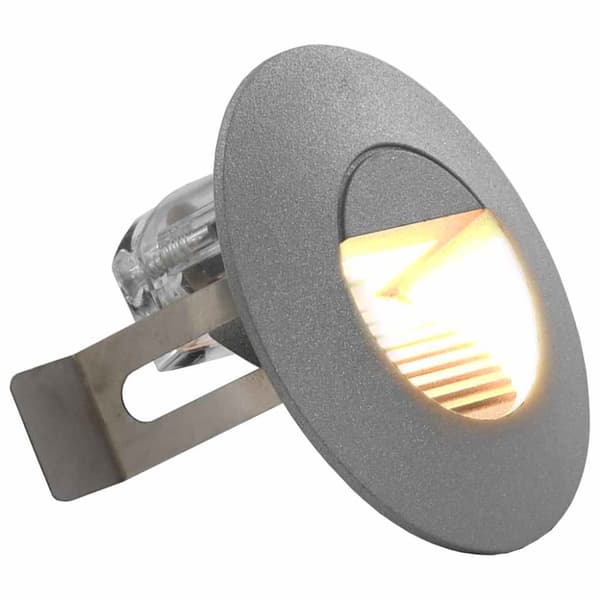 Utomhusvägglampa LED 6 st 5 W silver rund