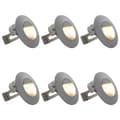 Miniatyrbild 1 av 2: Utomhusvägglampa LED 6 st 5 W silver rund