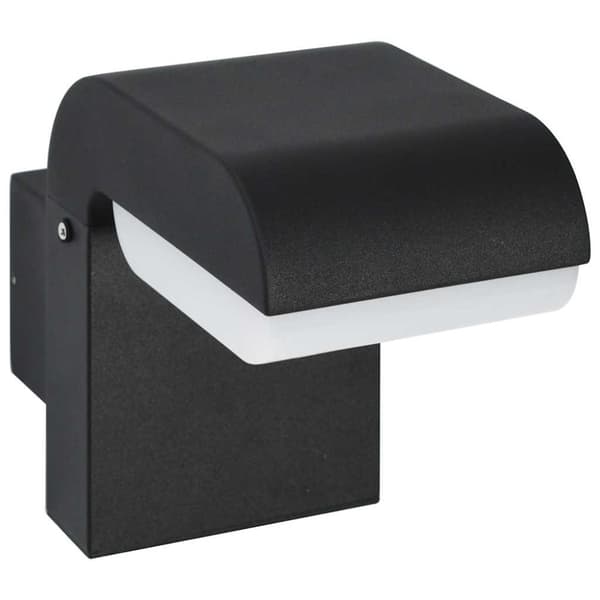Utomhusvägglampa LED 9 W svart oval