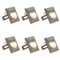 Miniatyrbild 1 av 2: Utomhusvägglampa LED 6 st 5 W silver fyrkantig