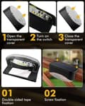 Miniatyrbillede 6 af 7: Bomclap 12-Pack Udendørs Solar Lights - Varm hvid Vandtæt Havelys til Hegn, Trapper og Gangbroer