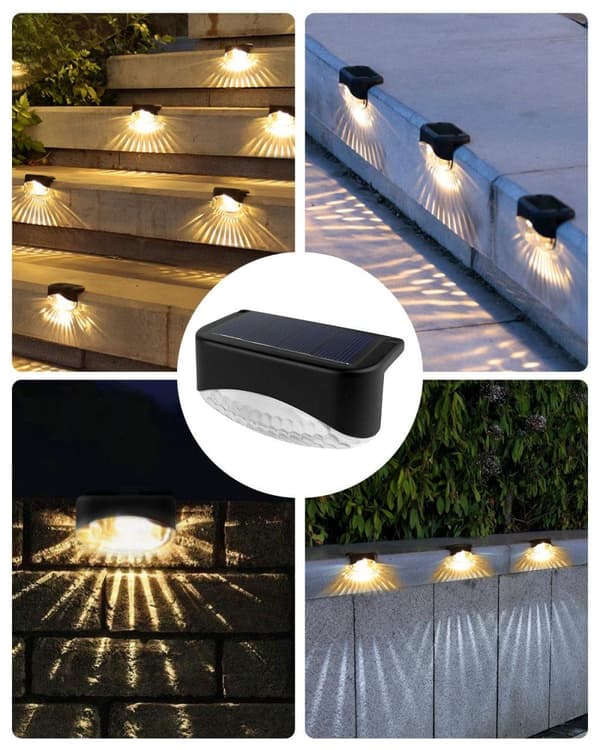 Bomclap 12-Pack Udendørs Solar Lights - Varm hvid Vandtæt Havelys til Hegn, Trapper og Gangbroer