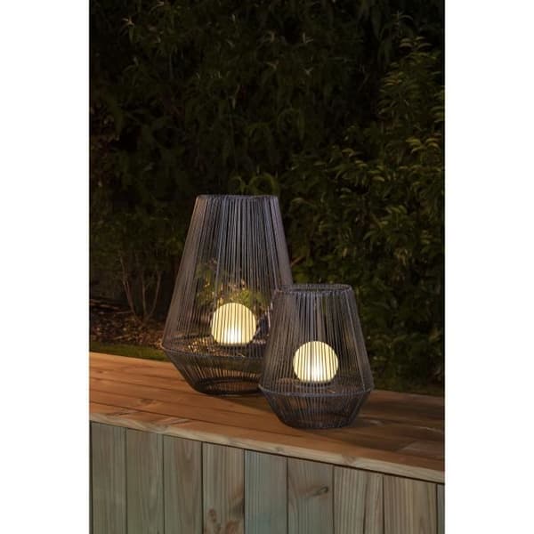 Dekorativ solcellslykta med pärlkula - GALIX - H30 - 10 lumen - 8 timmars ljusstyrka