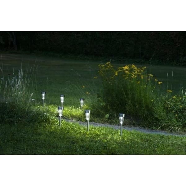 Set med 5 GALIX G18 solcellslampor - Rostfritt stål - 7 lumen - Glasdiffusor