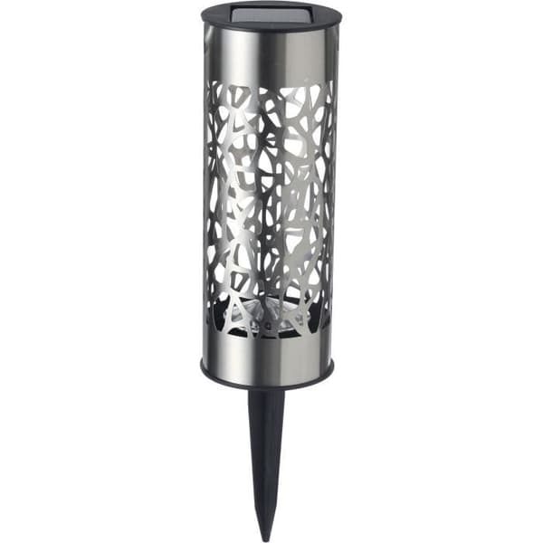 GALIX G4445 solcellsterminal i rostfritt stål - För placering eller plantering - H28cm - Varmvit