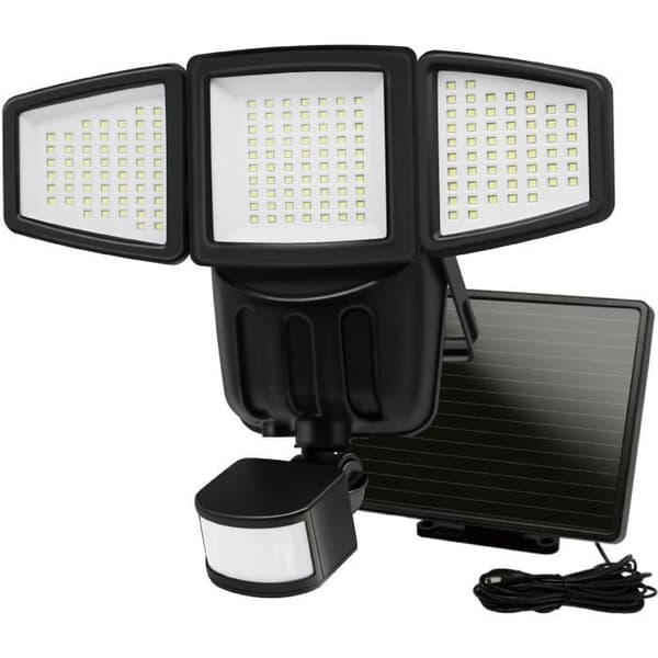 GALIX G4442 3-päinen aurinkokennovalaisin - 1500 lumenia - 182 SMD LEDiä - automaattinen tai pakkokäyttötila
