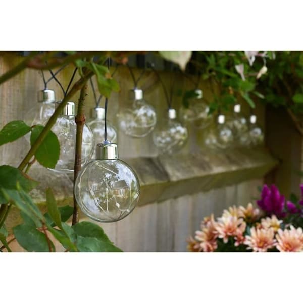 Firefly Orbs 365 Solcellsslinga - SMARDTV - 10 x 8 cm Ljusbollar - Varmvit - 4,7 m