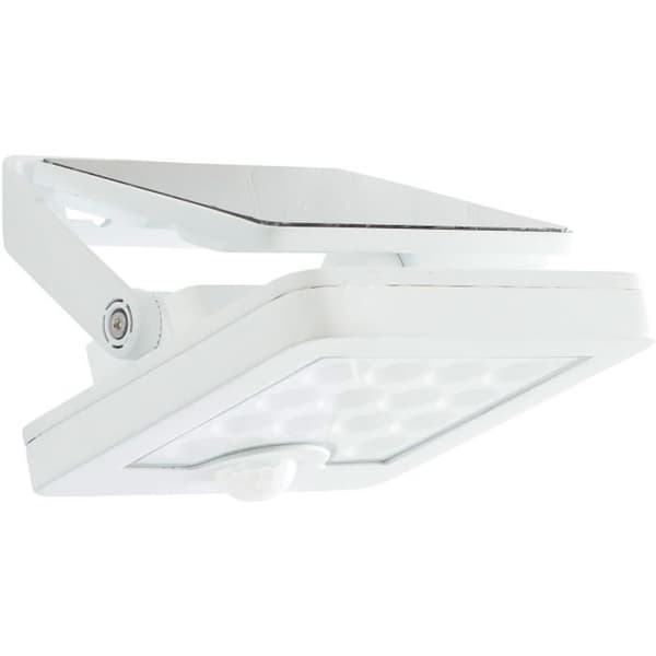 Utomhusvägglampa - BRILLIANT - LUTON - LED och solcell - Rörelsedetektor - Plast och metall - 4 W - Vit