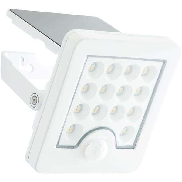 Utomhusvägglampa - BRILLIANT - LUTON - LED och solcell - Rörelsedetektor - Plast och metall - 4 W - Vit