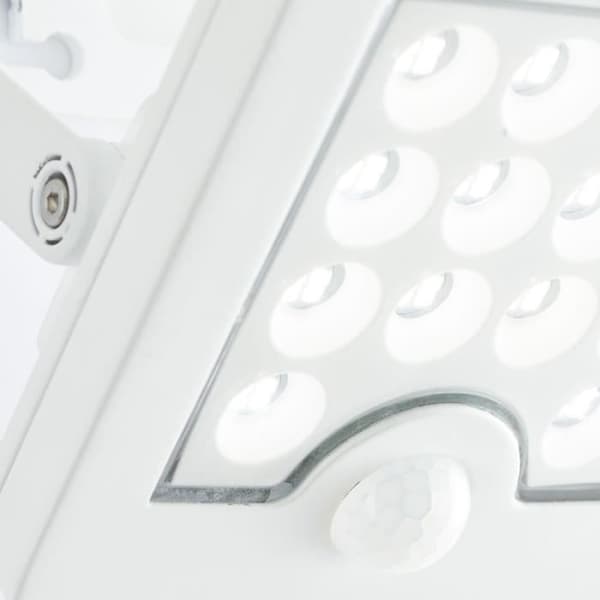 Utomhusvägglampa - BRILLIANT - LUTON - LED och solcell - Rörelsedetektor - Plast och metall - 4 W - Vit