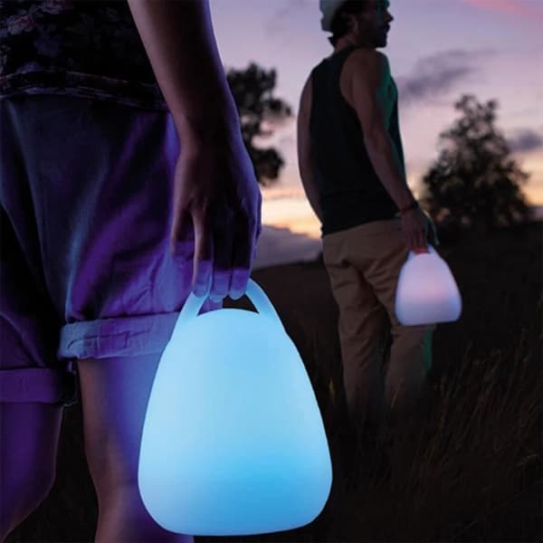 LUMISKY LIBERTY C25 Trådlös LED-lampa - Vattentät och flytande - H 24 cm - Vit och flerfärgad