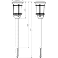 Pikkukuva 2 / 3: Aurinkolyhty luonnollisella liekkiefektillä - GALIX - 33 välkkyvää LEDiä - Lämpömuovattu ABS - 64/53 x 13,4 cm