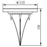 Upotettava kohdevalaisin - GALIX - G4525 - Ruostumaton teräs 8 SMD LEDiä