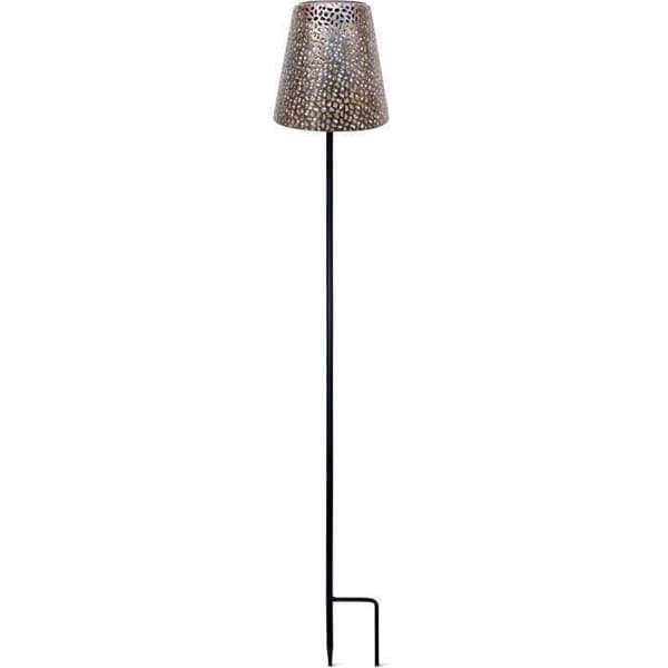 Solcellslampa - GARDEN ID Guld - Ø12 h70 cm - Batteritid 6-8 timmar - Stabiliseringsfot - På/av-knapp - Ingen kabeldragning - AAA-batteri.
