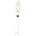 Pikkukuva 1 / 3: Aurinkokennolla toimiva lyhty - GARDEN ID Golden Spike - Ø11, korkeus 81 cm - Akkukesto 6-8 h - Päälle/pois-painike - Ladattava AAA-paristo.