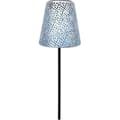 Miniatyrbillede 3 af 3: Solcellelampe - GARDEN ID Sølv - Ø12 h70 cm - Levetid 6-8 timer - Stabiliserende fod - Tænd/sluk-knap - AAA batteri.
