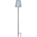 Miniatyrbillede 1 af 3: Solcellelampe - GARDEN ID Sølv - Ø12 h70 cm - Levetid 6-8 timer - Stabiliserende fod - Tænd/sluk-knap - AAA batteri.