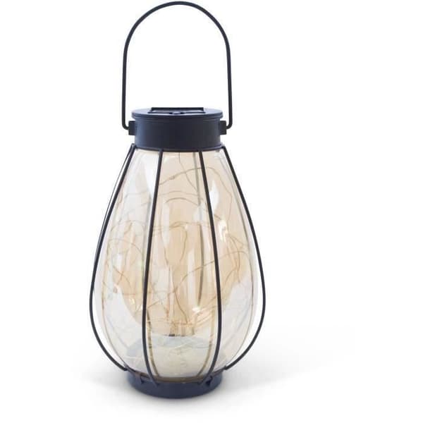 Solcellslykta - GARDEN ID Java - Ø14 H23 cm - Belysning 6-8 timmar - Laddningsbart AAA-batteri.