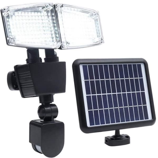 Douglas K23cm 2-päinen aurinkokennolla toimiva LED-kohdevalaisin liiketunnistimella - LUMI JARDIN