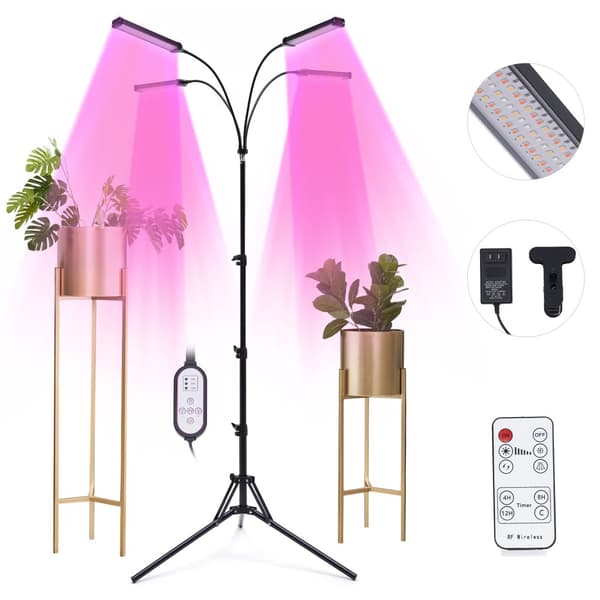 LED Plante Lys, Justerbar Stativ, Fuldspektret Belysning,EU, LED pærer, 30W