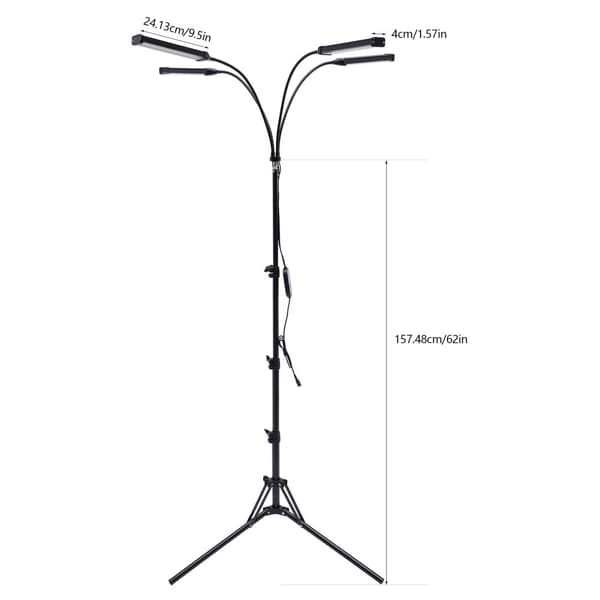LED Plante Lys, Justerbar Stativ, Fuldspektret Belysning,EU, LED pærer, 30W