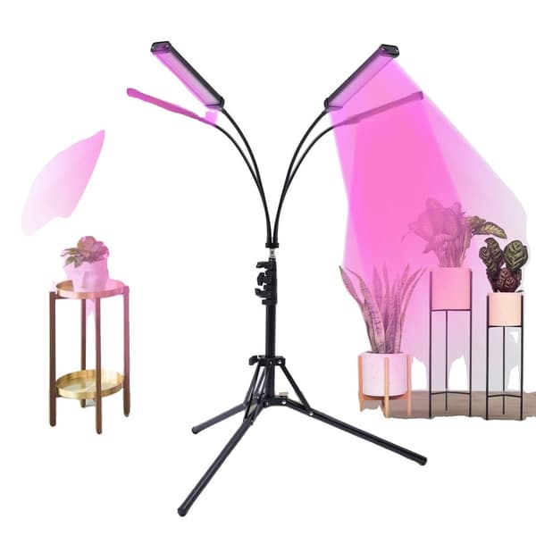 LED Plante Lys, Justerbar Stativ, Fuldspektret Belysning,EU, LED pærer, 30W