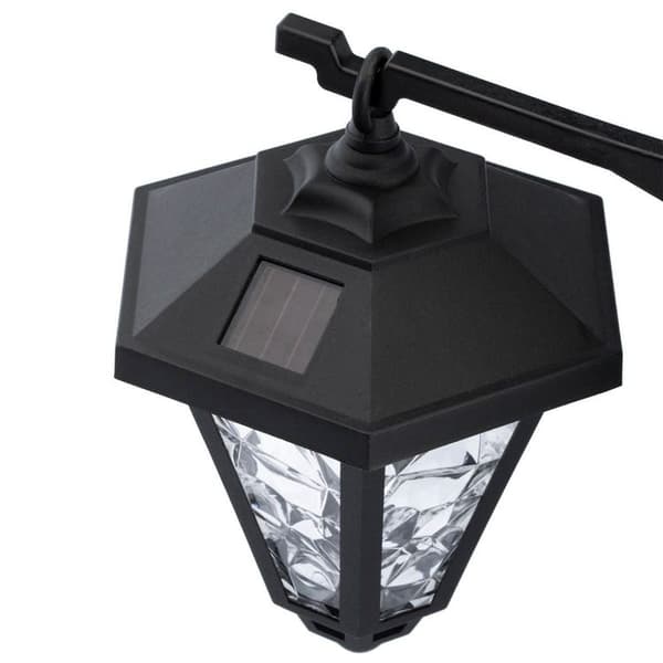 OBOSOE havesolcellelamper med dobbelthoved, vandafvisende solcellelamper, udendørs belysning, dekorativ lampe til have, græsplæne, 137 cm