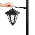 Miniatyrbillede 9 af 9: OBOSOE havesolcellelamper med dobbelthoved, vandafvisende solcellelamper, udendørs belysning, dekorativ lampe til have, græsplæne, 137 cm