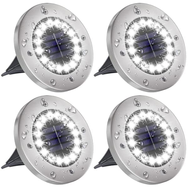 OBOSOE Solcellslampor 8-pack – 16 LED, vattentät markbelysning för trädgård & uteplats
