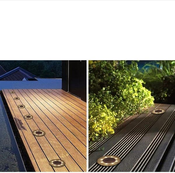 OBOSOE 4-pack solcellslampor mark – varmvit IP68 trädgårdslampa för utomhus & gräsmatta