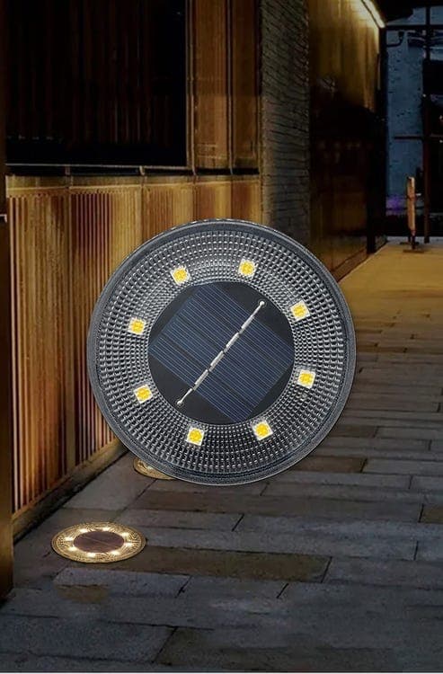 OBOSOE 4-pack solcellslampor mark – varmvit IP68 trädgårdslampa för utomhus & gräsmatta